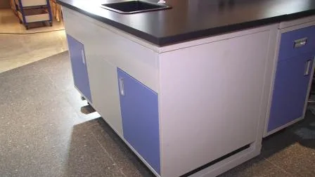 Mobiliario de laboratorio escolar mesa de laboratorio de madera para profesores con gota de agua